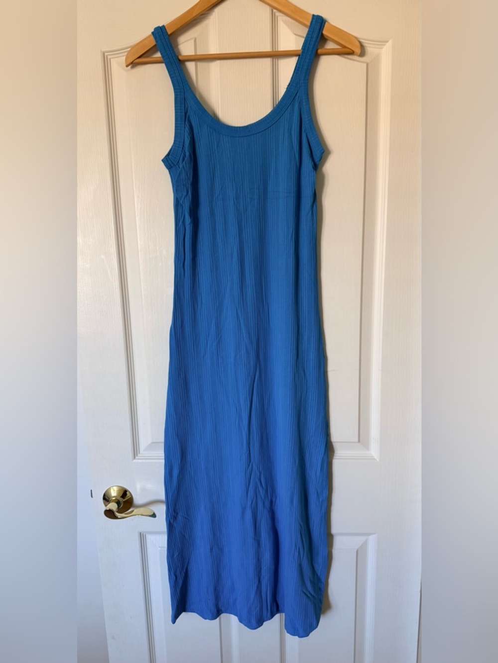 NWT Vitamin A Ribbed Sleeveless Maxi Dress in Blue
